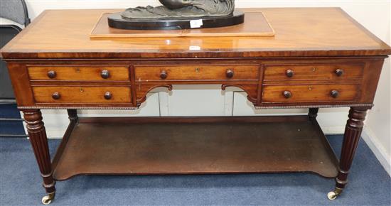 A William IV mahogany desk W.148cm